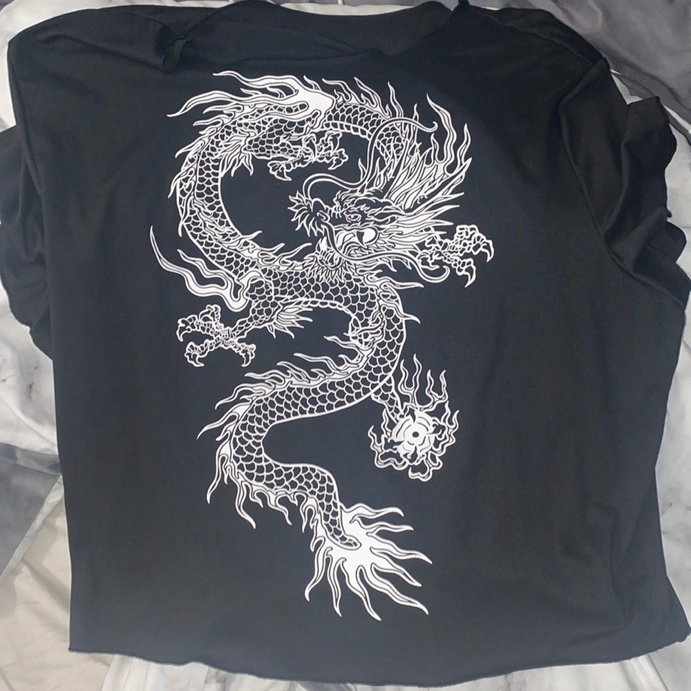 Dragon cropped graphic tee